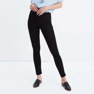Madewell 10 Inch High Rise Black Skinny Jeans